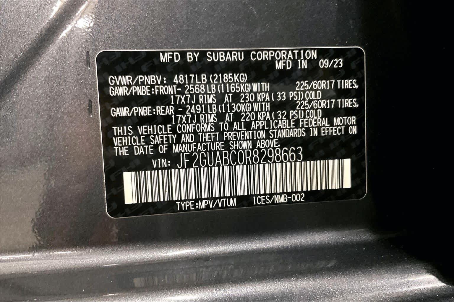 Used 2024 Magnetite Gray Metallic Subaru  image 35