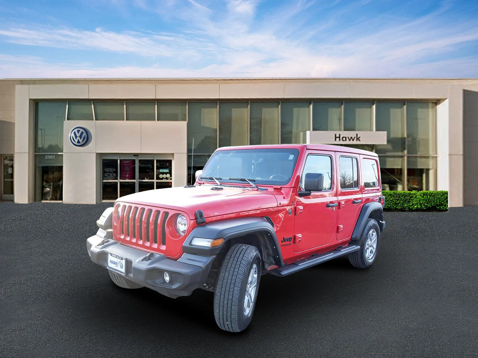 Used 2022 Firecracker Red Clearcoat Jeep Unlimited Sport S image 2