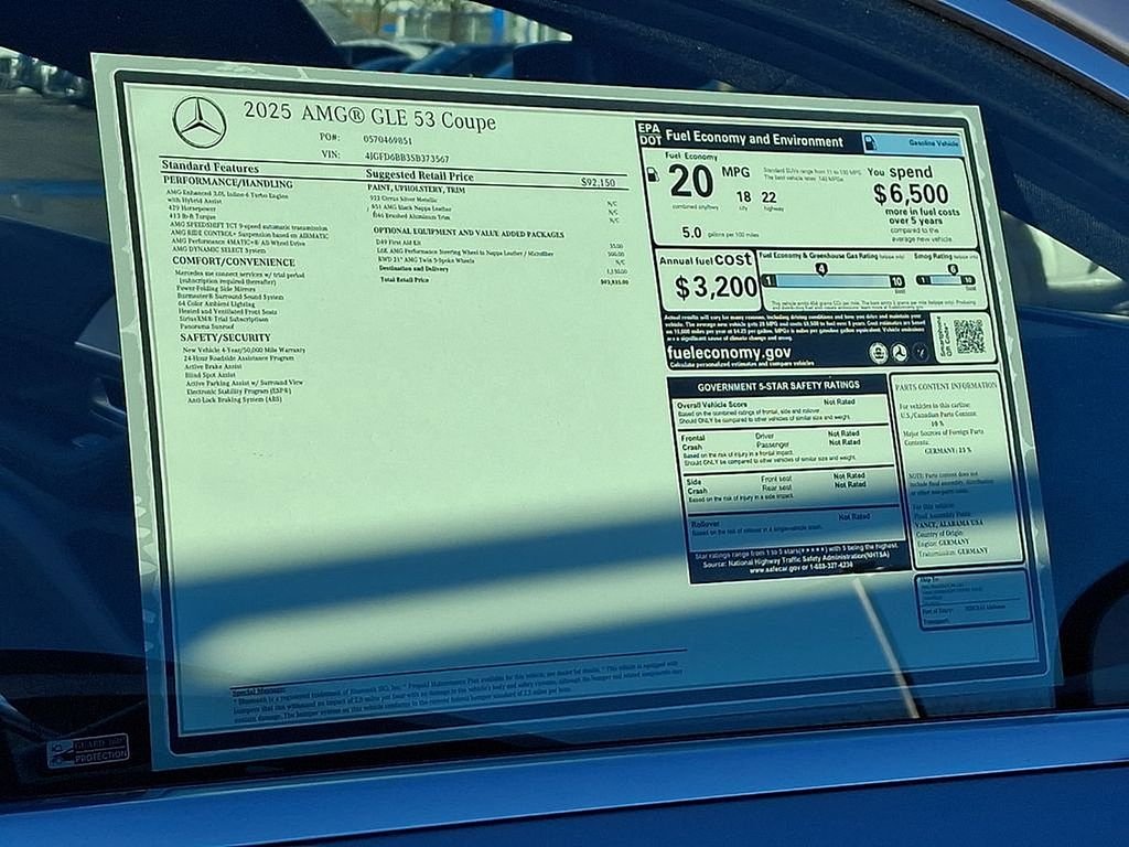 Certified Used 2025 Cirrus Silver Metallic Mercedes-Benz GLE 53 AMG® image 25