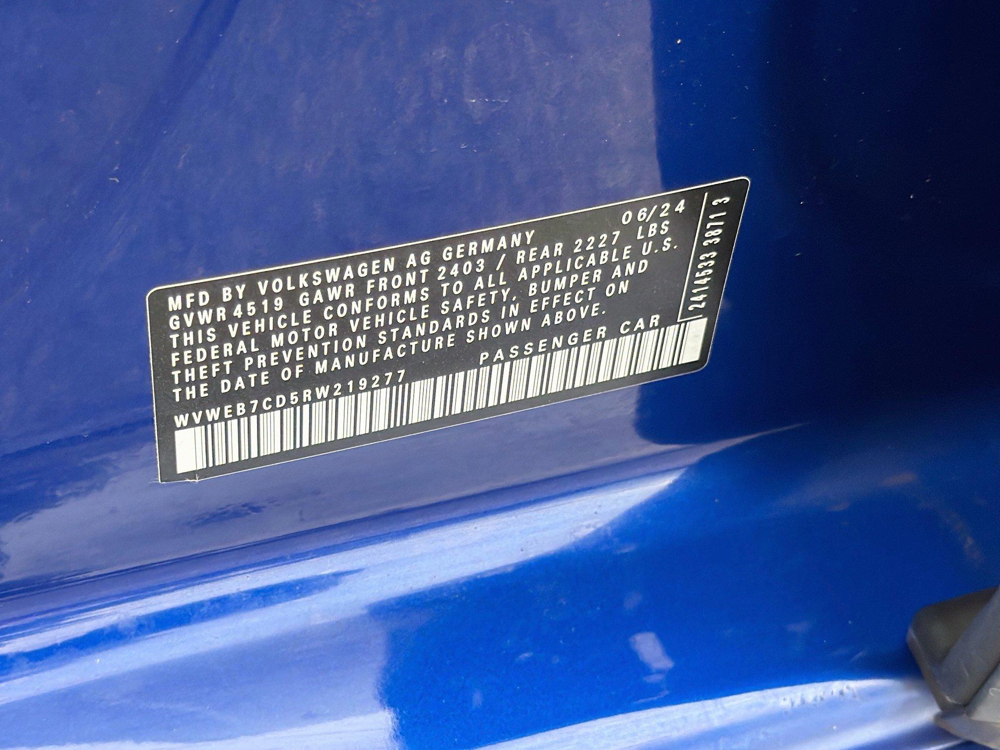 Used 2024 Blue Volkswagen 2.0T image 44