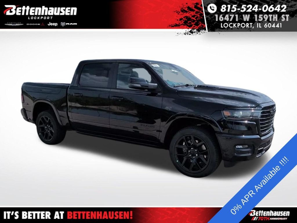 New 2027 Diamond Black Crystal Pearl-Coat Exterior Paint RAM Laramie image 3