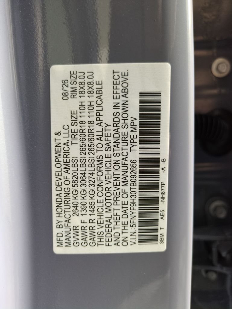 New 2026 Sonic Gray Pearl Honda RTL image 29