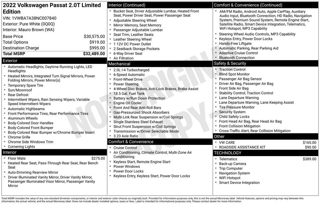 Used 2022 Pure White Volkswagen 2.0T Limited Edition image 42