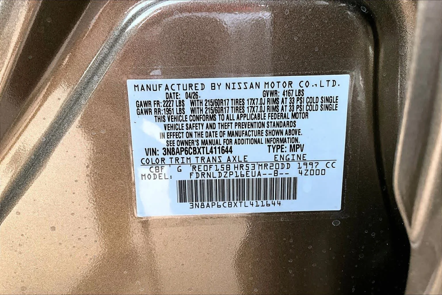 New 2026 Canyon Bronze Metallic Nissan SV image 17