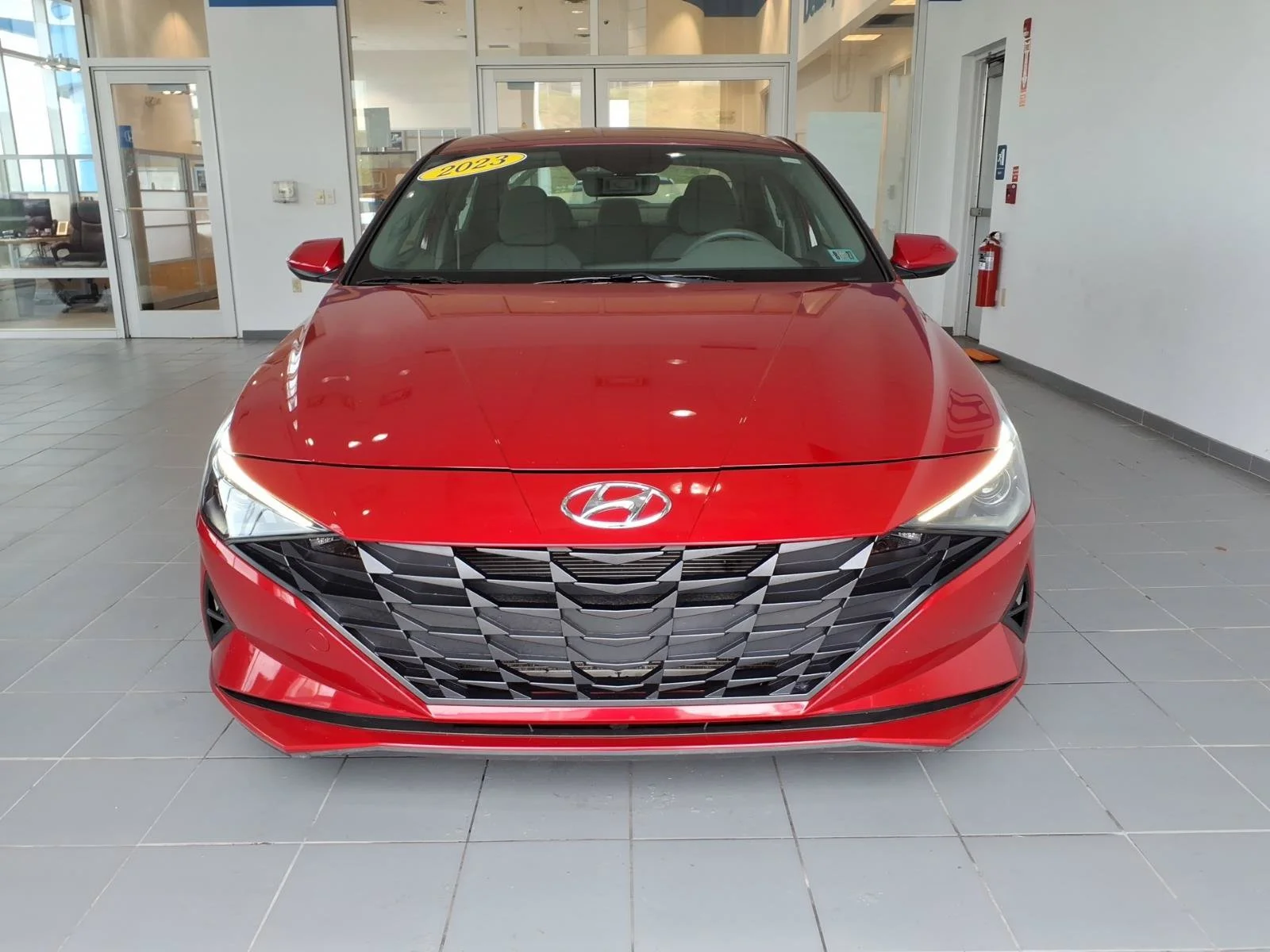 Used 2023 Scarlet Red Pearl Hyundai SE image 2