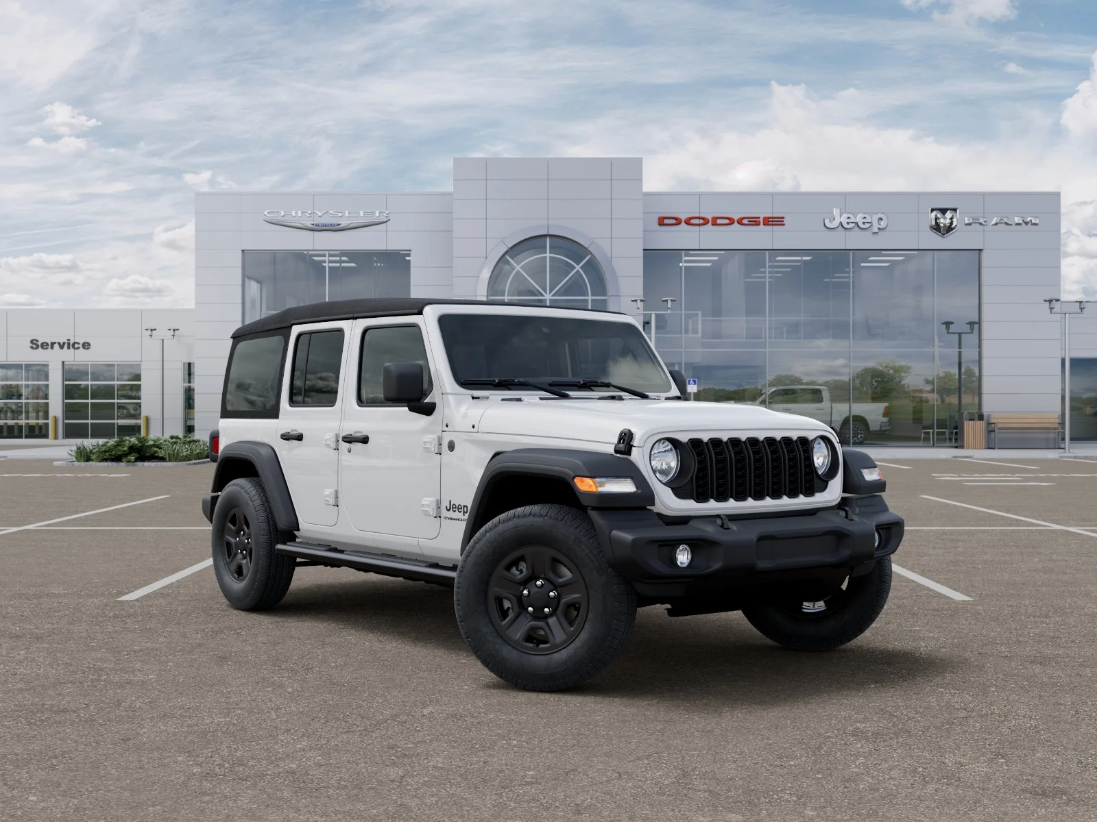 New 2026 Bright White Clear-Coat Exterior Paint Jeep Sport image 32