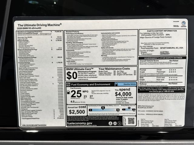 New 2026 Skyscraper Grey Metallic BMW xDrive40i image 26