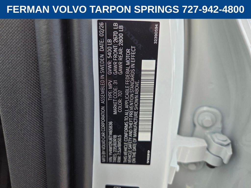 New 2026 Crystal White Volvo Core image 23
