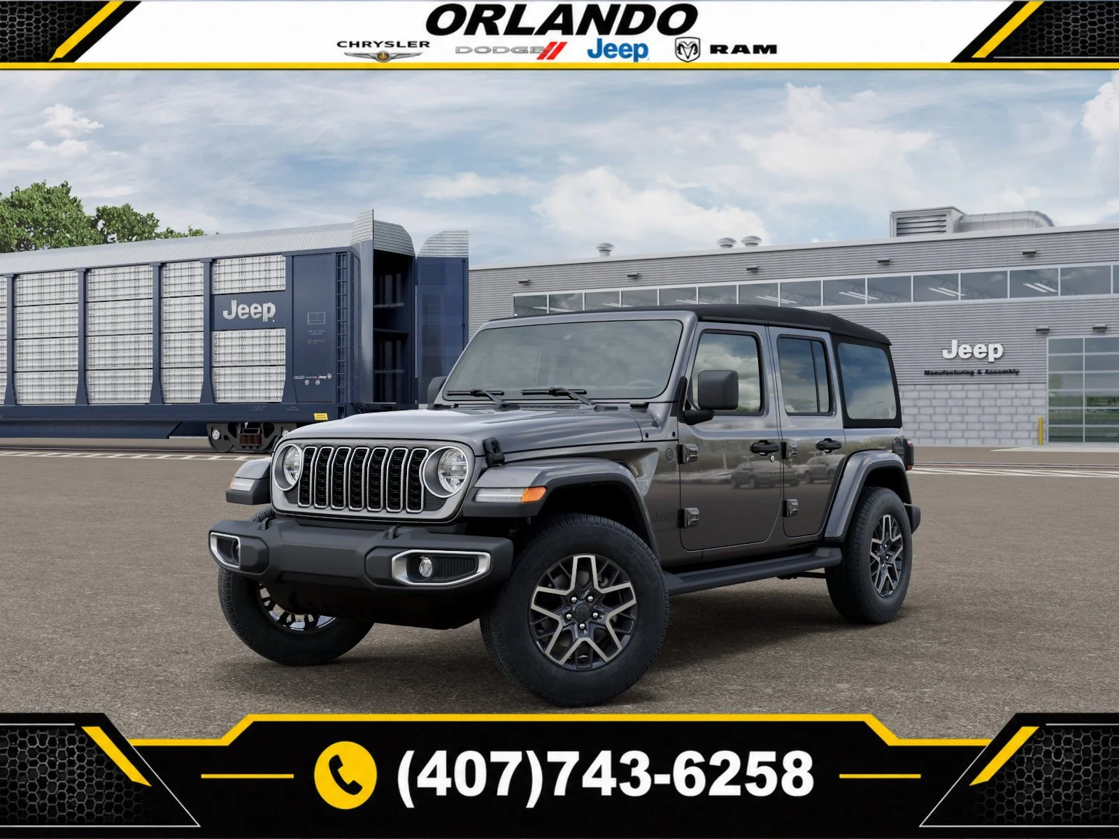 New 2027 Granite Crystal Metallic Clearcoat Jeep Sahara image 1