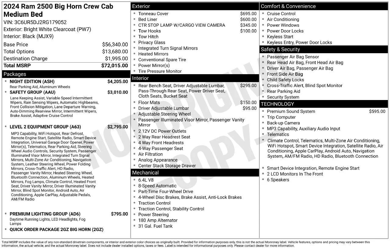 Certified Used 2024 White Ram Big Horn image 26