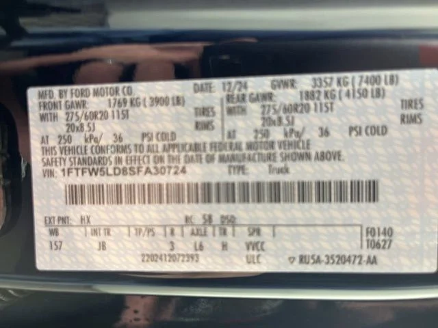 Certified Used 2025 Blue Ford Lariat image 34