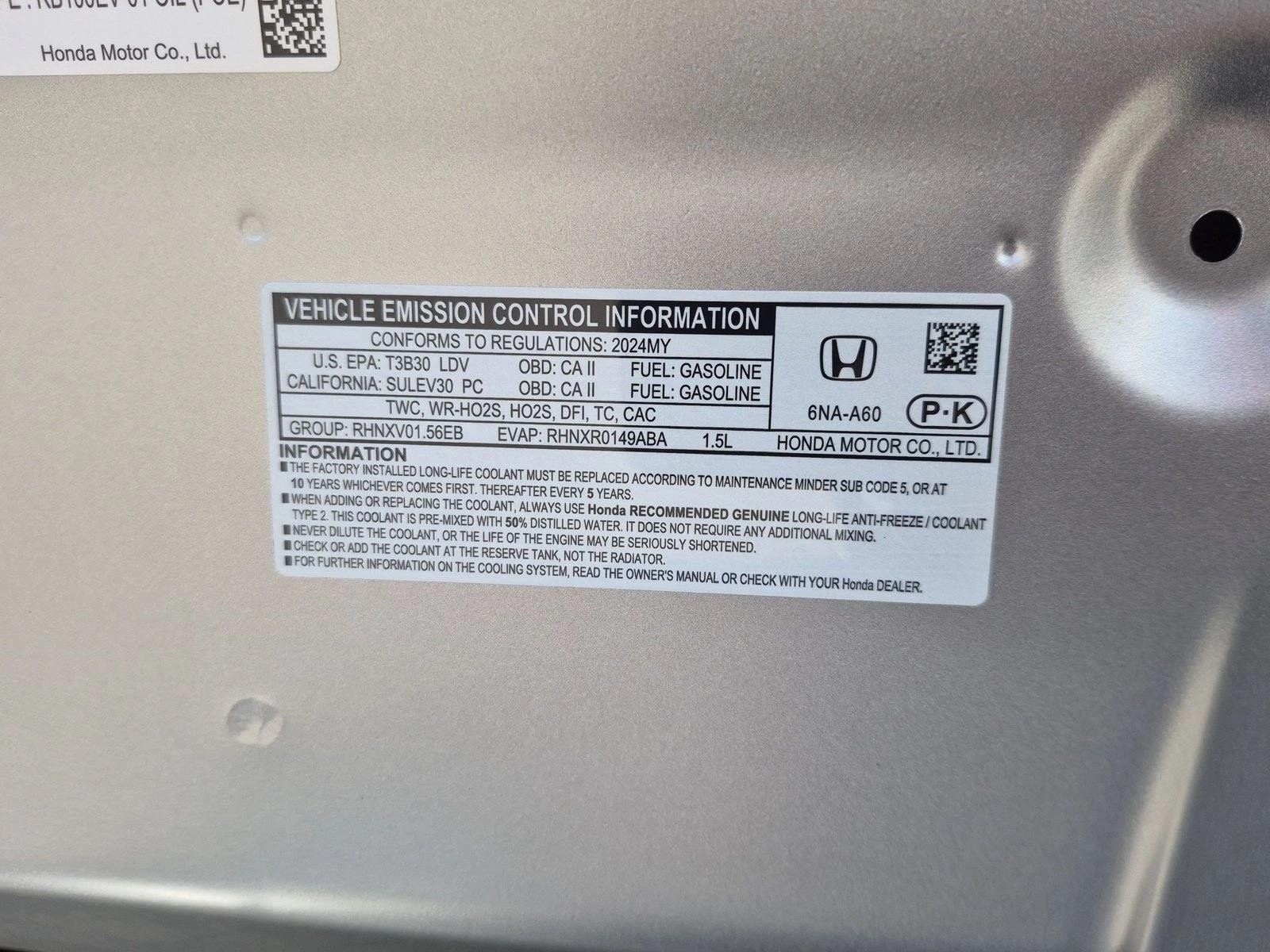 Used 2024 Solar Silver Metallic Honda EX image 25