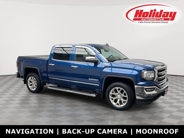Used 2017 Stone Blue Metallic GMC SLT image 1