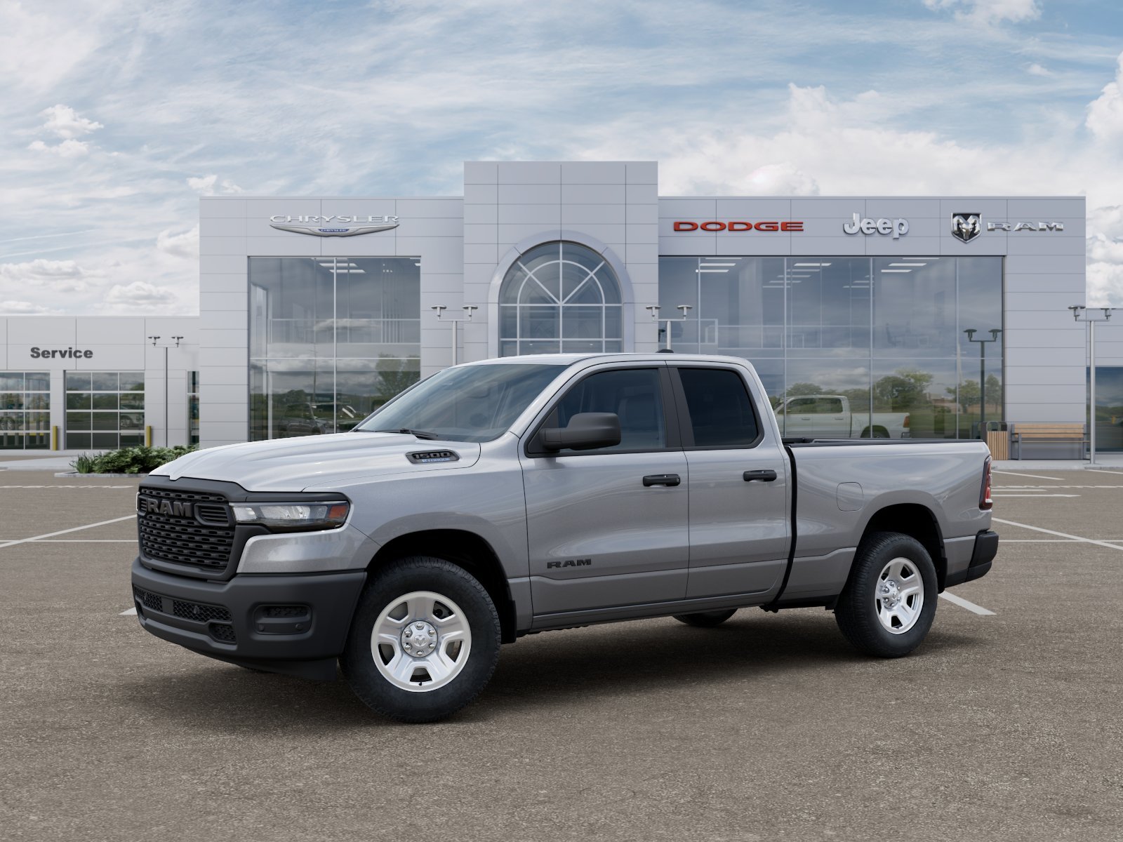 New 2025 Billet Silver Metallic Clear-Coat Exterior Paint RAM Tradesman image 1