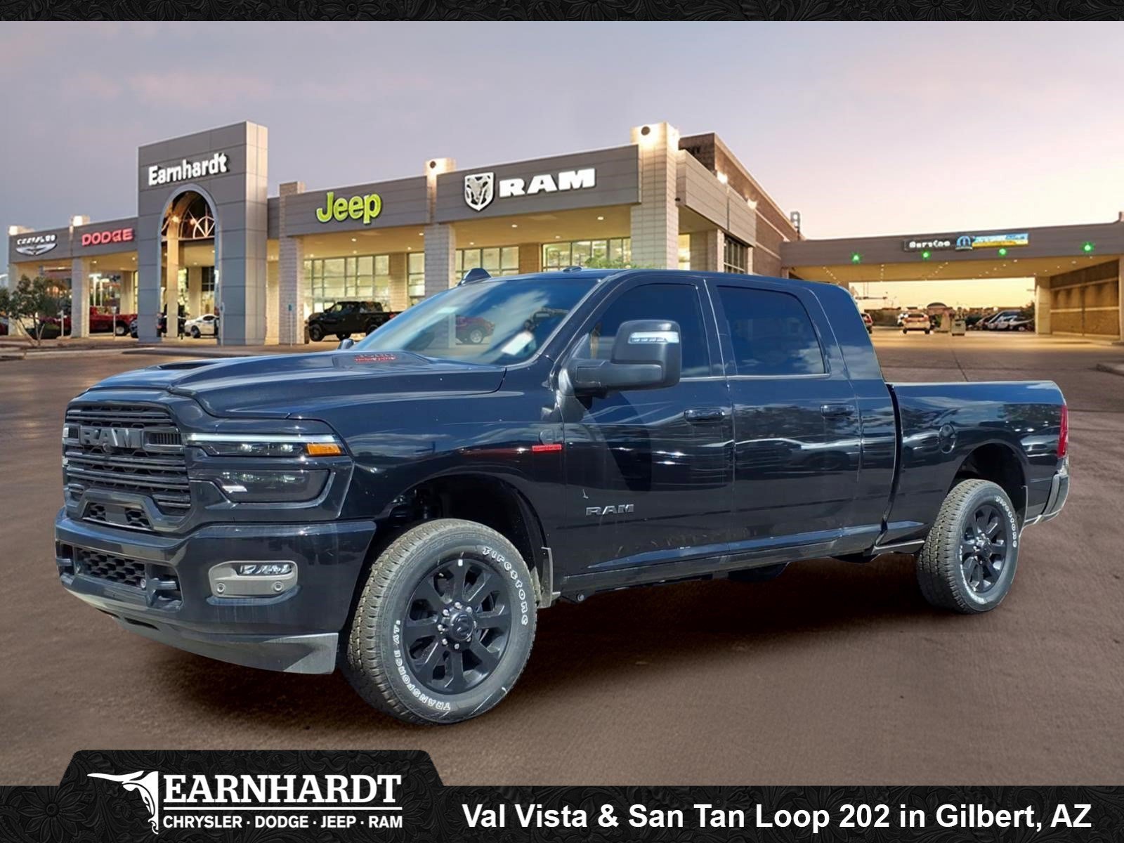 New 2026 Diamond Black Crystal Pearl-Coat Exterior Paint RAM Laramie image 1