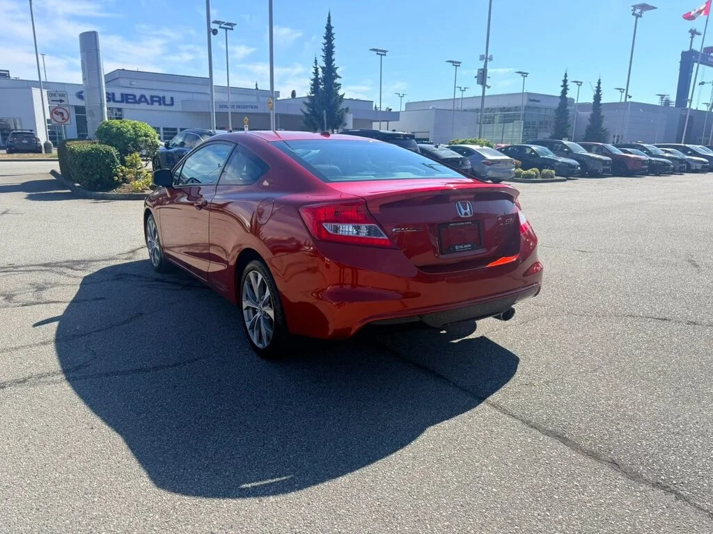 Used 2012 Sunburst Orange Pearl Honda Coupe Si-VSA Navi 6sp Dilawri Certified   Local BC image 3