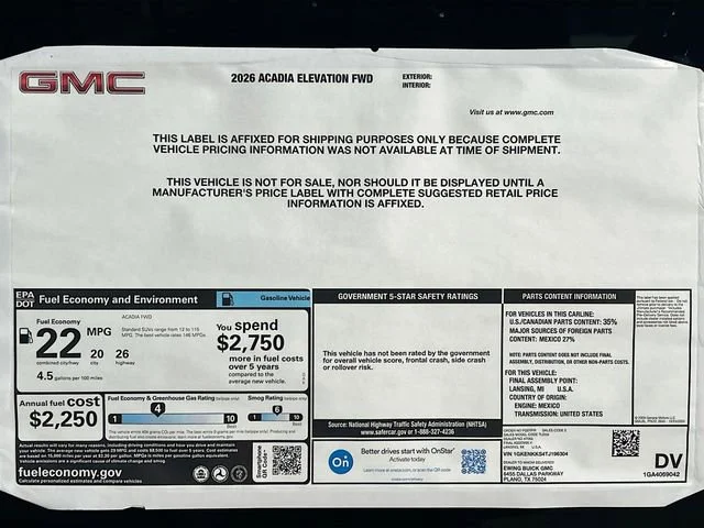 New 2026 Summit White GMC Elevation image 21