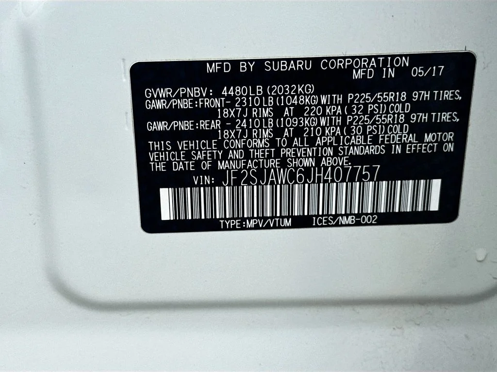 Used 2018 White Subaru 2.5i Touring image 42