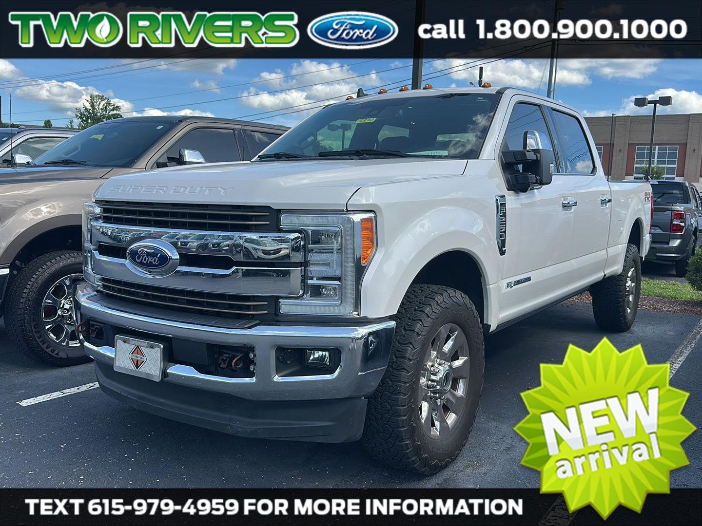 Used 2019 White Platinum Metallic Tri-Coat Ford King Ranch image 1