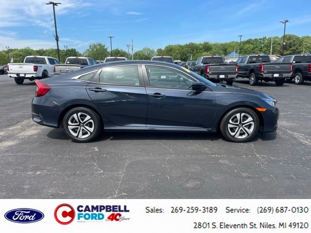 Used 2018 Honda Civic LX with VIN 19XFC2F56JE024229 for sale in Niles, MI