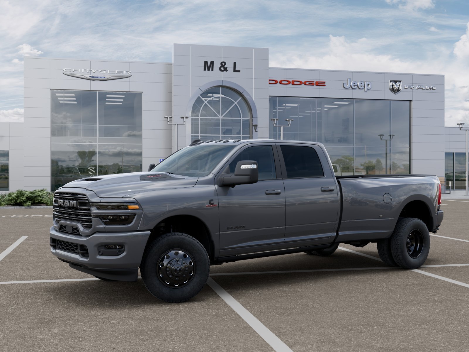 New 2026 Ceramic Gray Clear-Coat Exterior Paint RAM Laramie image 29