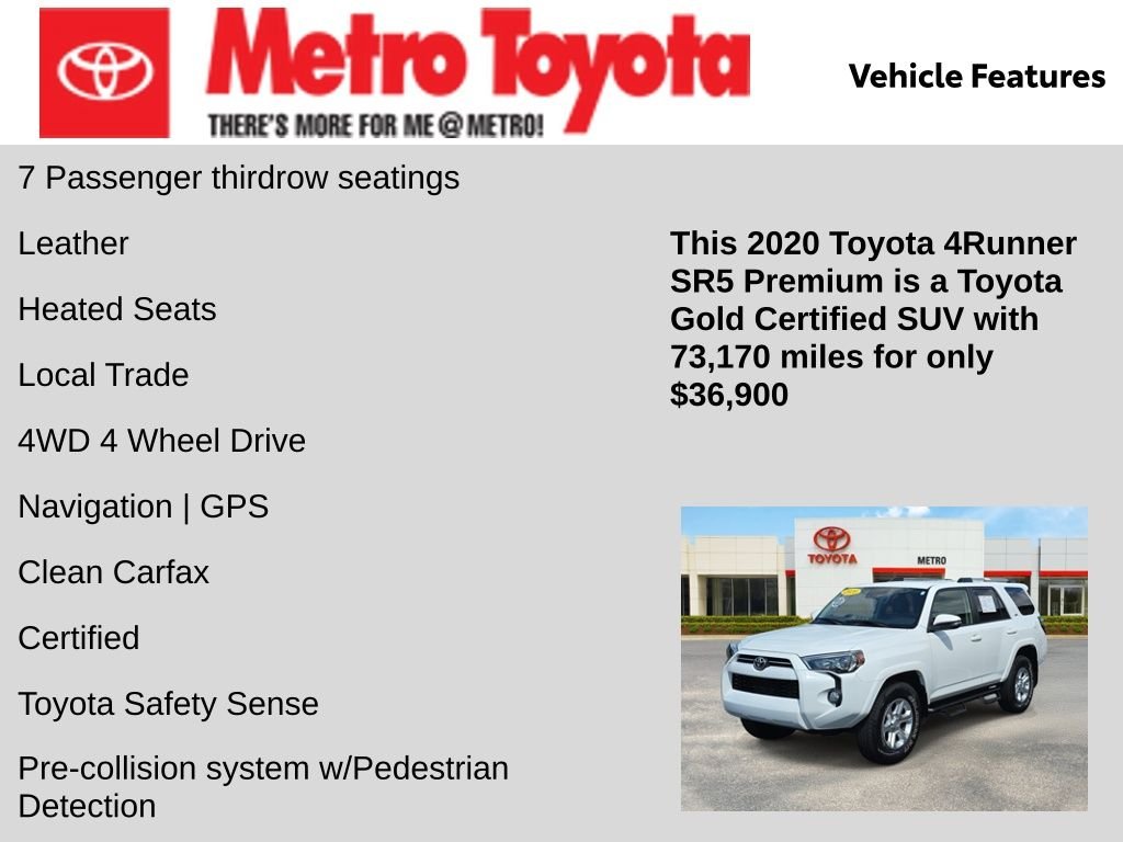 Certified Used 2020 White Toyota SR5 Premium image 6