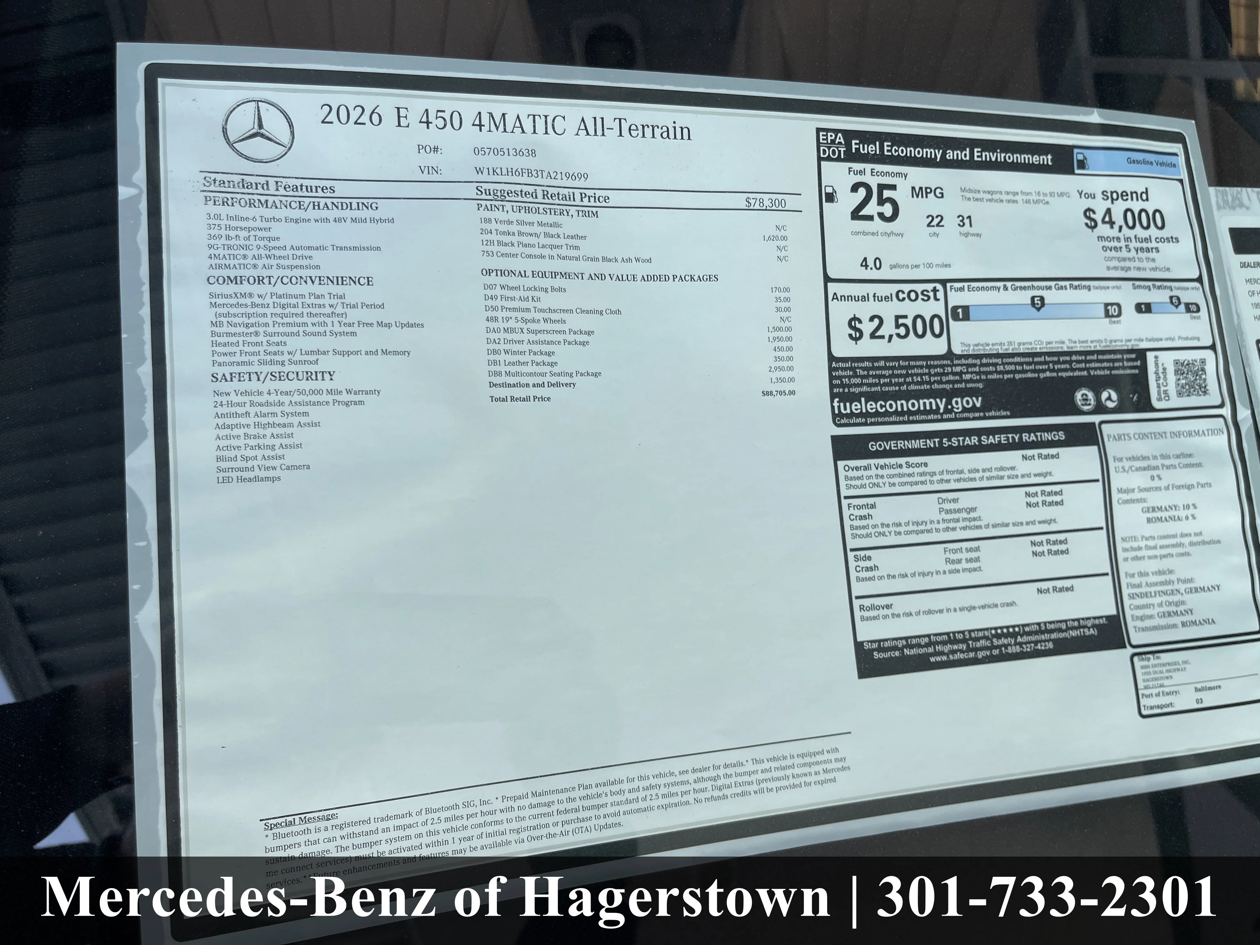 New 2026 Verde Silver Metallic Mercedes-Benz E 450 4MATIC® All-Terrain Wagon image 11