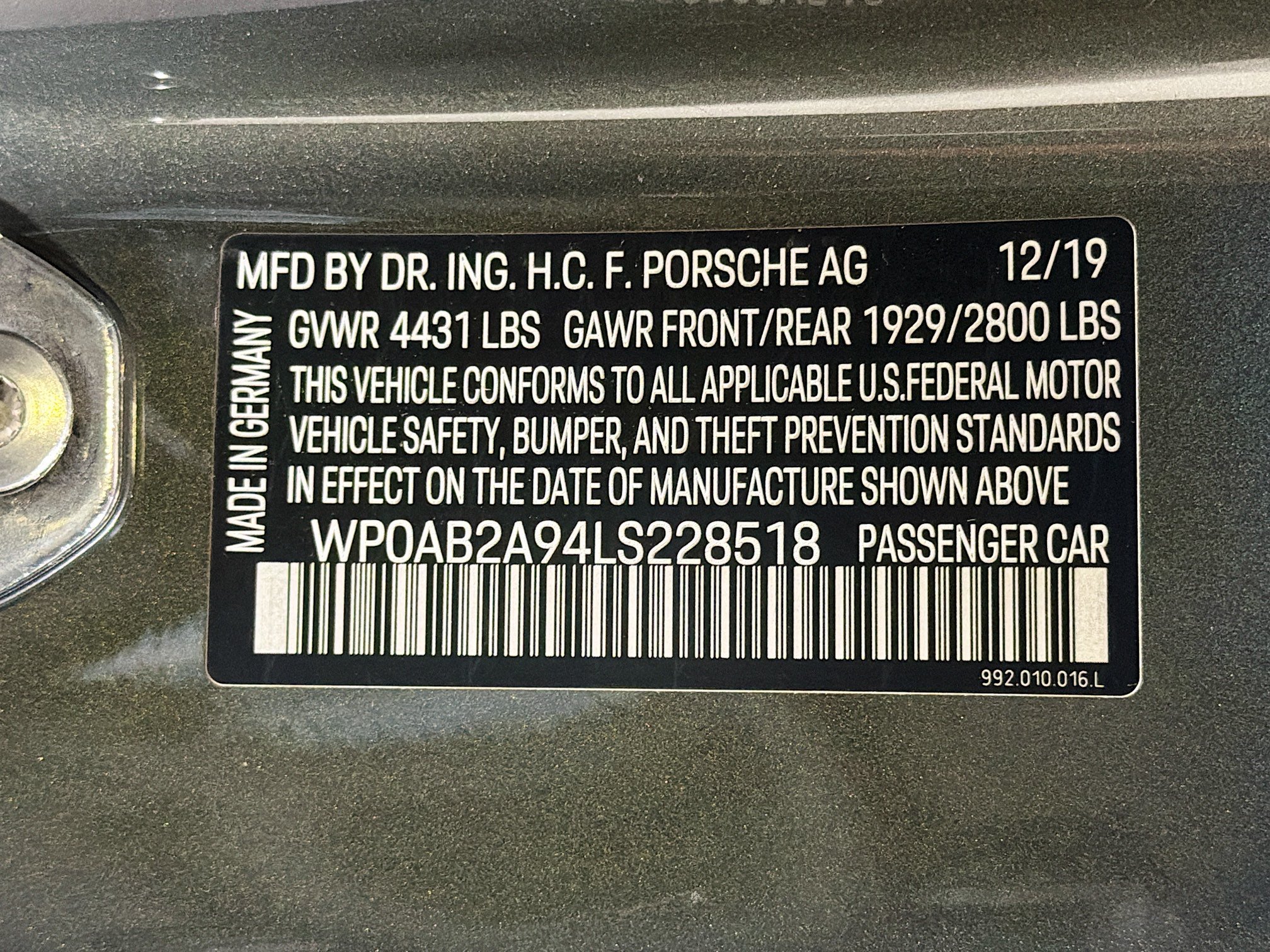 Certified Used 2020 Green Porsche Carrera 4S image 41