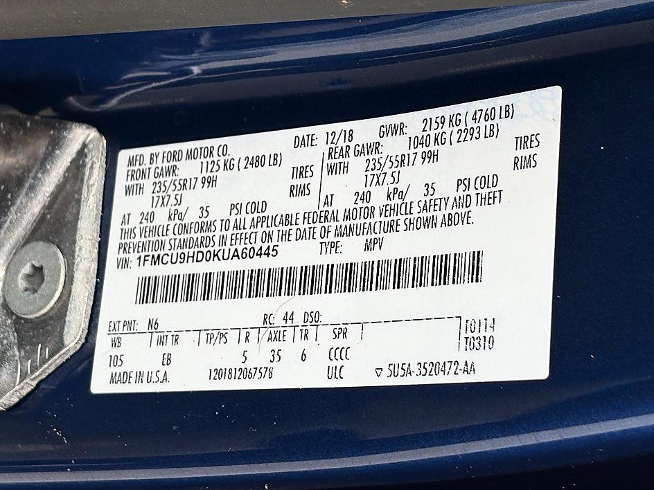 Used 2019 Lightning Blue Metallic Ford SEL image 20