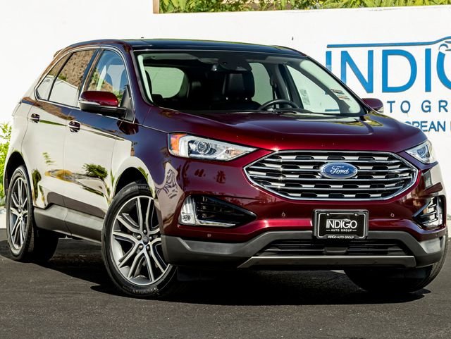 Used 2020 Burgundy Velvet Metallic Tinted Clearcoat Ford Titanium image 4