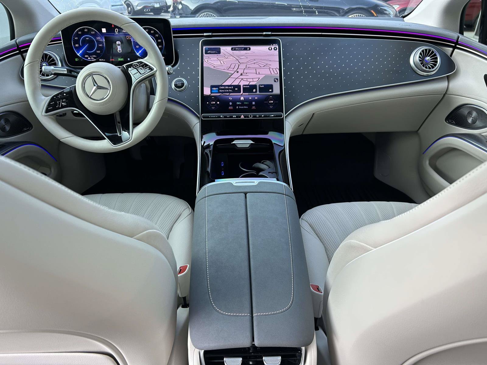 Certified Used 2023 MANUFAKTUR Diamond White Mercedes-Benz EQS 450 4MATIC® Sedan image 24