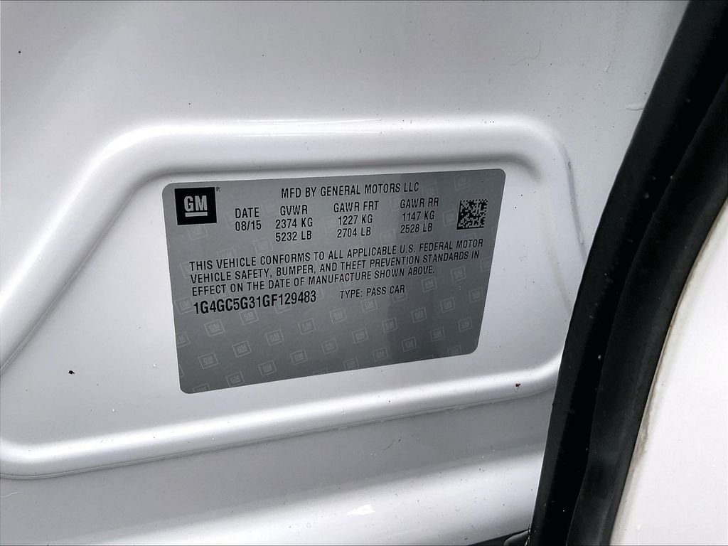 Used 2016 White Buick Leather Group image 34