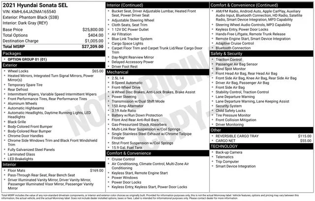 Used 2021 Black Hyundai SEL image 18