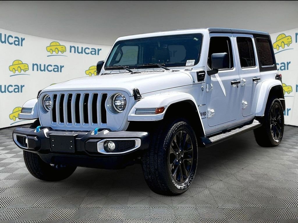 Used 2023 White Jeep Sahara 4xe image 3