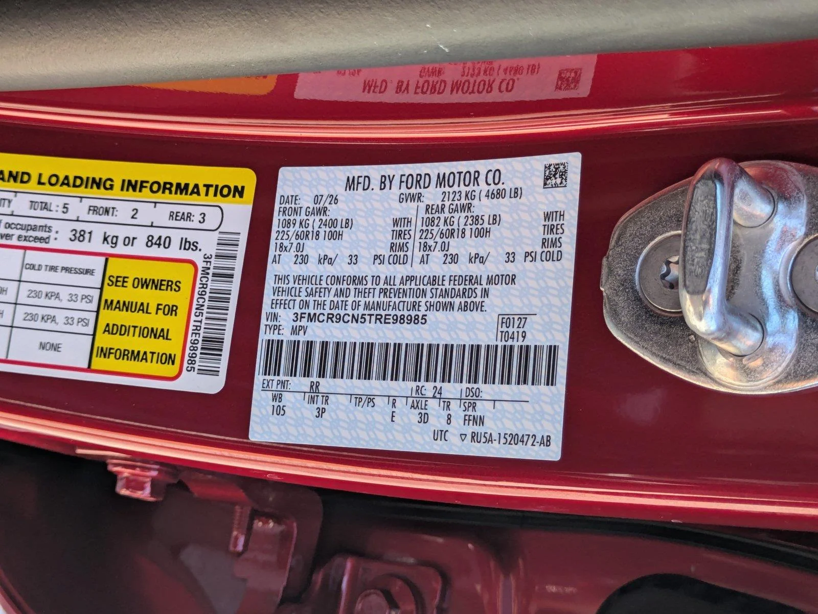 New 2026 Ruby Red Metallic Tinted Clearcoat Ford Outer Banks® image 21