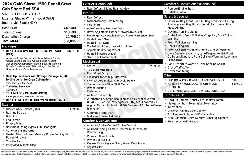 New 2026 Glacier White Tricoat GMC Denali image 44