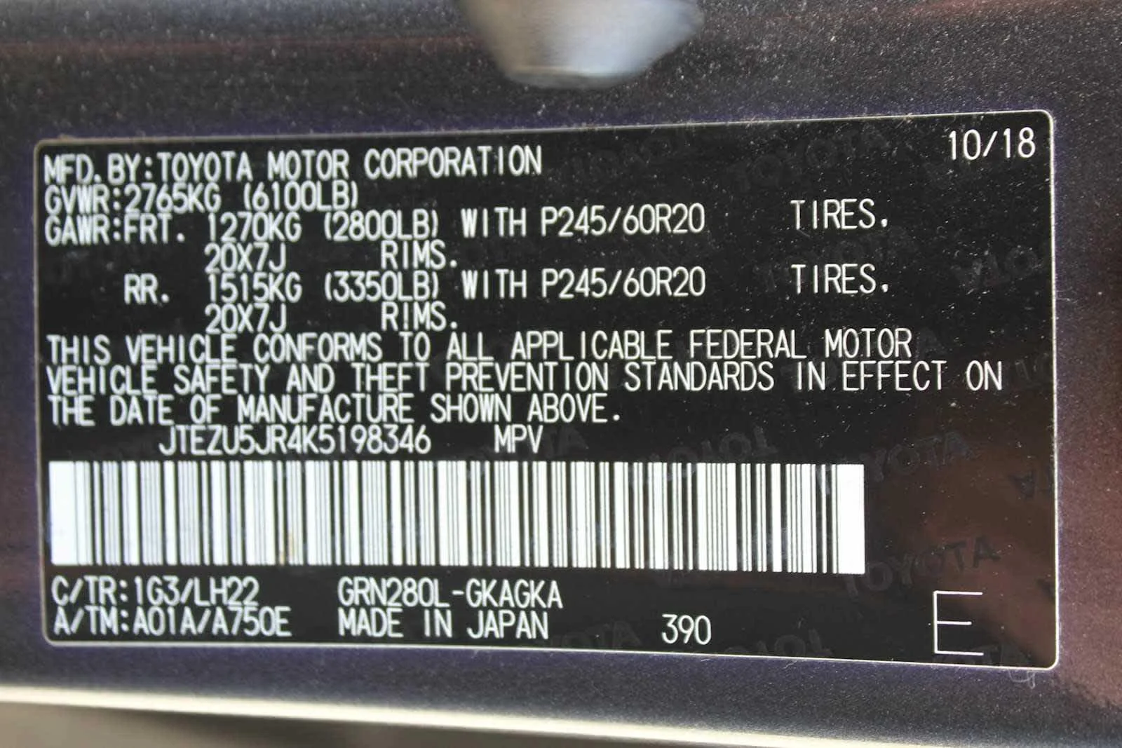 Used 2019 Magnetic Gray Metallic Toyota Limited Nightshade image 32