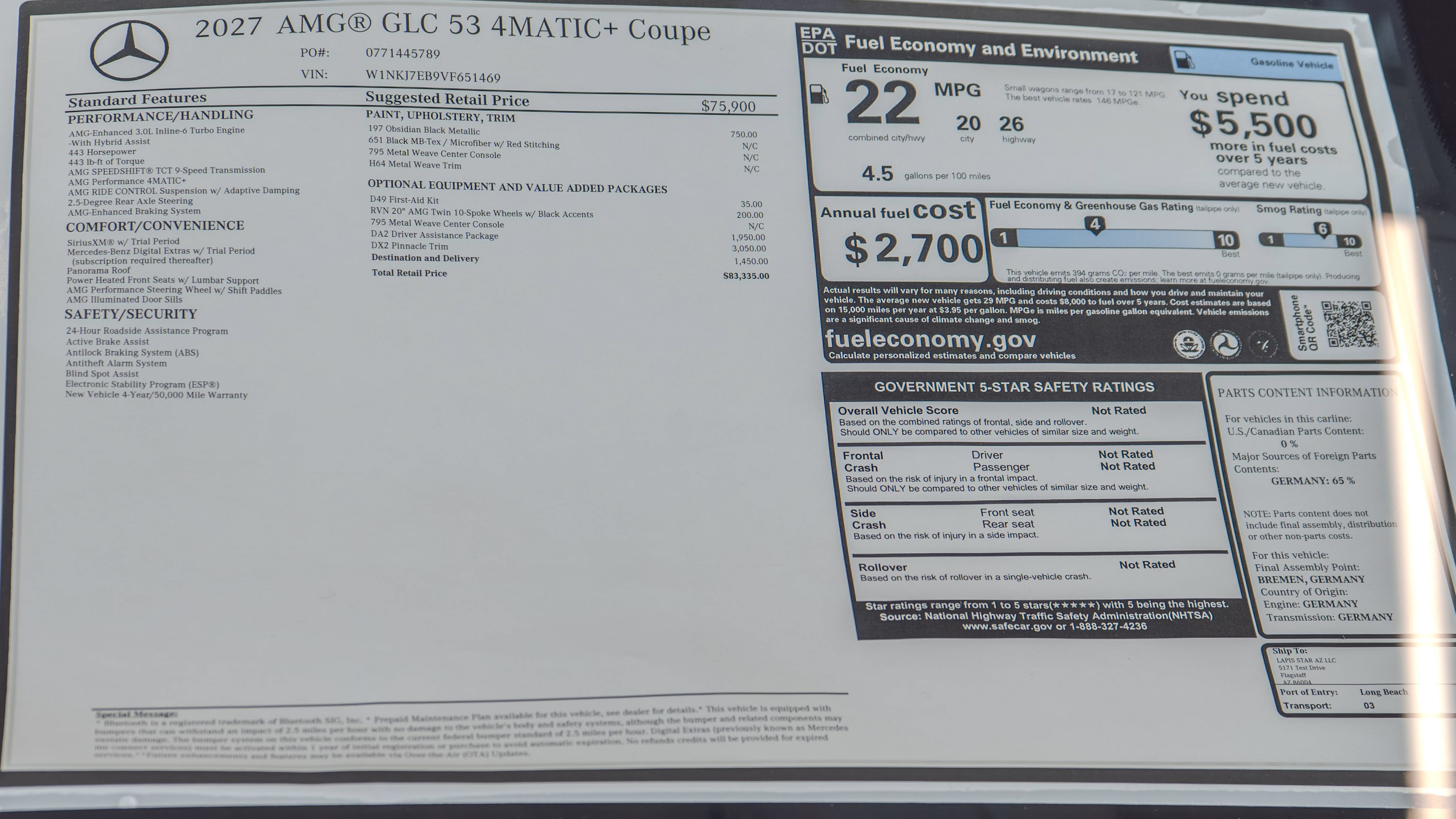 New 2027 Obsidian Black Metallic Mercedes-Benz GLC 350e image 74