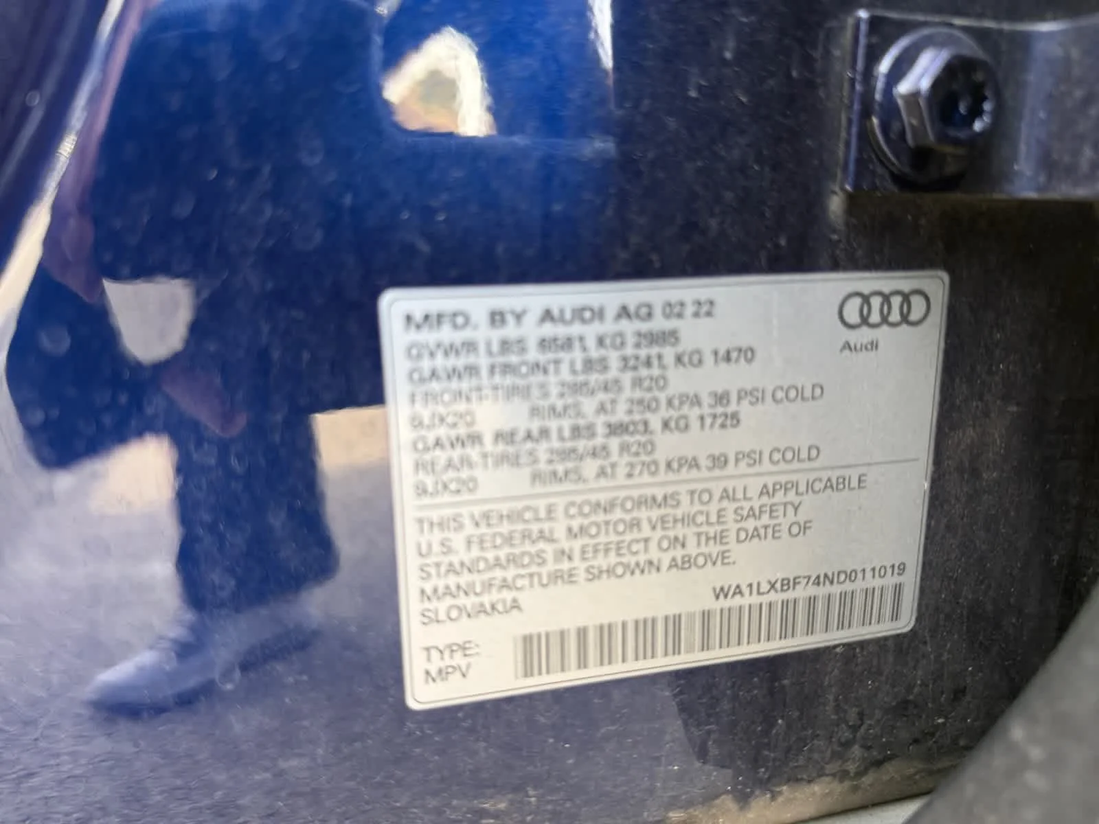 Used 2022 Navarra Blue Metallic Audi Premium Plus image 25