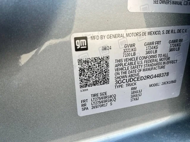 Used 2024 Sterling Gray Metallic Chevrolet Custom Trail Boss image 14