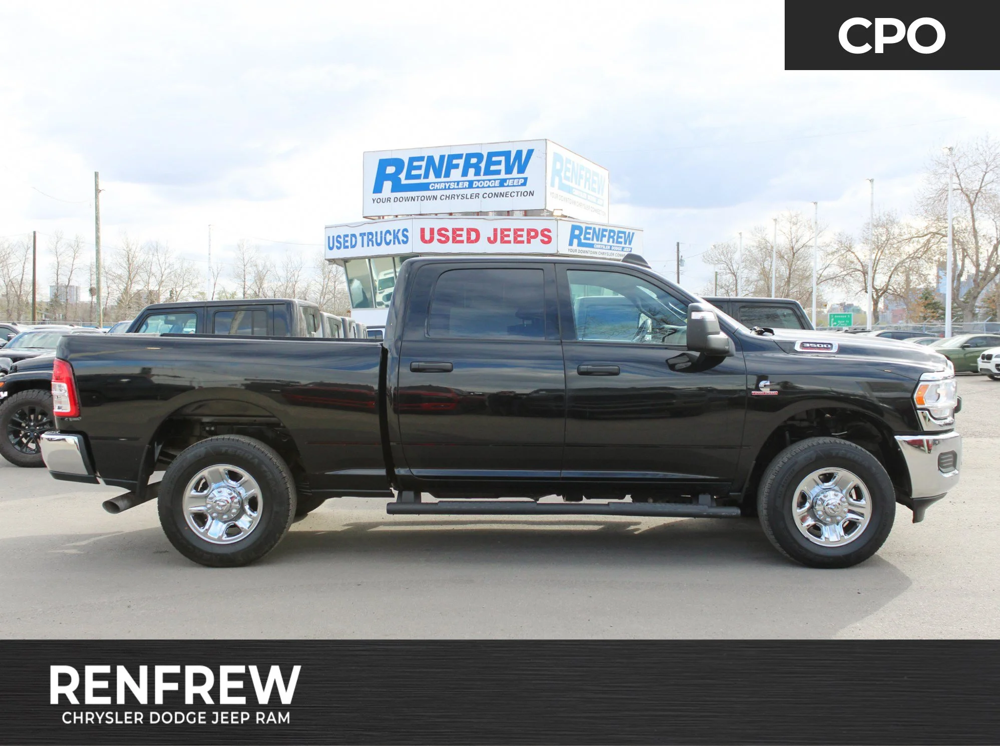 Certified Used 2023 Black RAM Tradesman * No Accidents | Diesel | Rear Air Suspension | Bedliner | Apple CarPlay | Backup Camera image 1