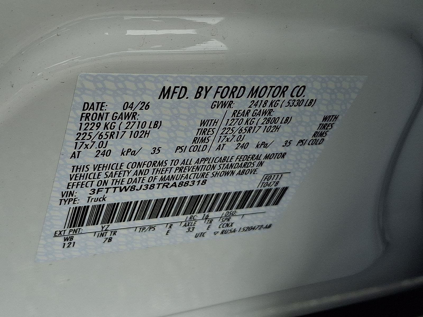 New 2026 Oxford White Ford XLT image 19