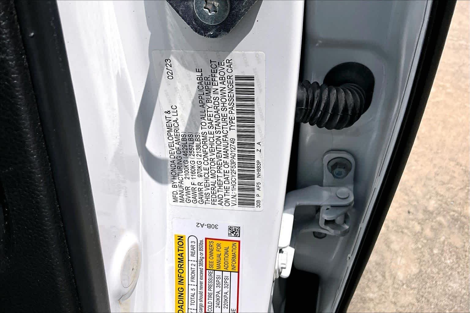 Used 2023 Platinum White Pearl Honda Sport image 65