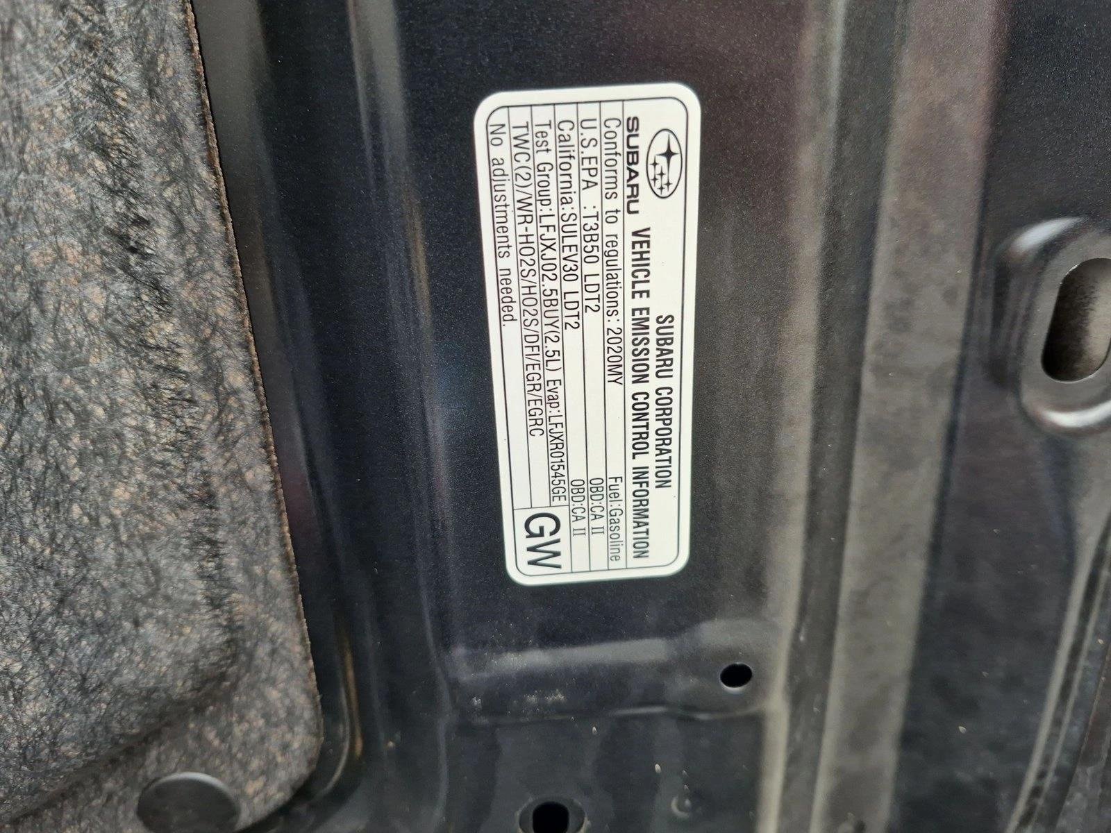 Used 2020 Crystal Black Silica Subaru Touring image 26