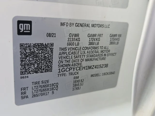 Used 2021 SUMMIT WHITE Chevrolet Custom Trail Boss image 35