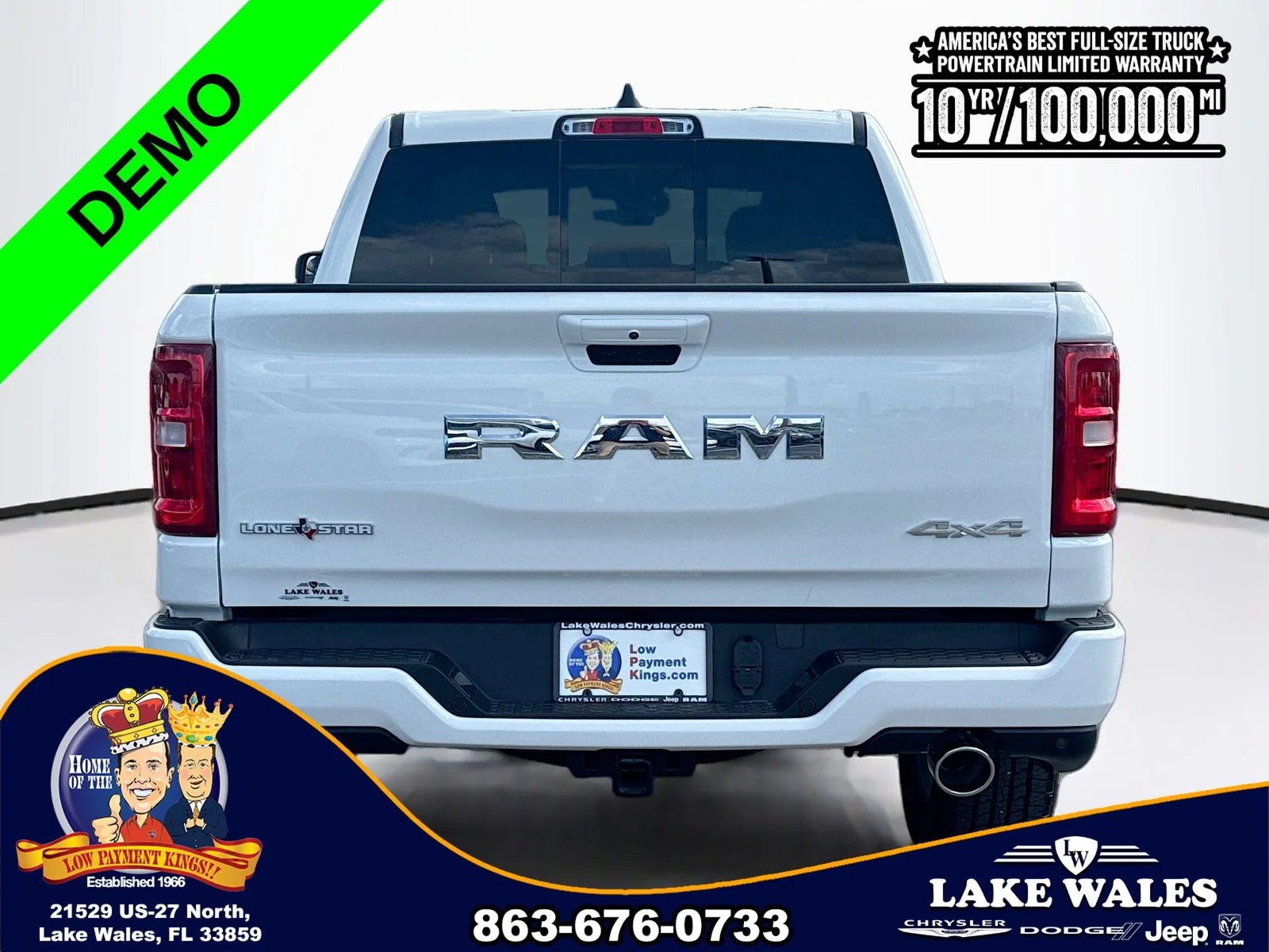New 2026 Bright White Clear-Coat Exterior Paint RAM Big Horn/Lone Star image 5