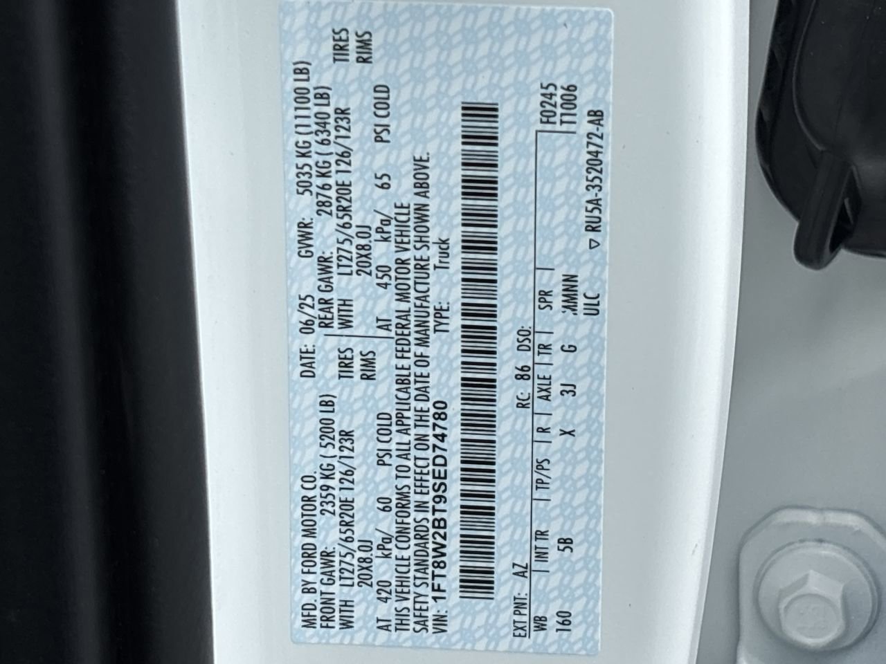Used 2025 Star White Metallic Tri-Coat Ford Lariat image 35