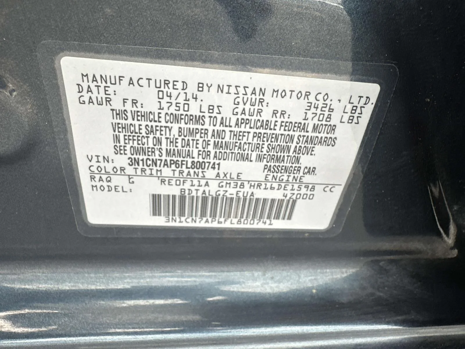 Used 2015 Graphite Blue Nissan SL image 18