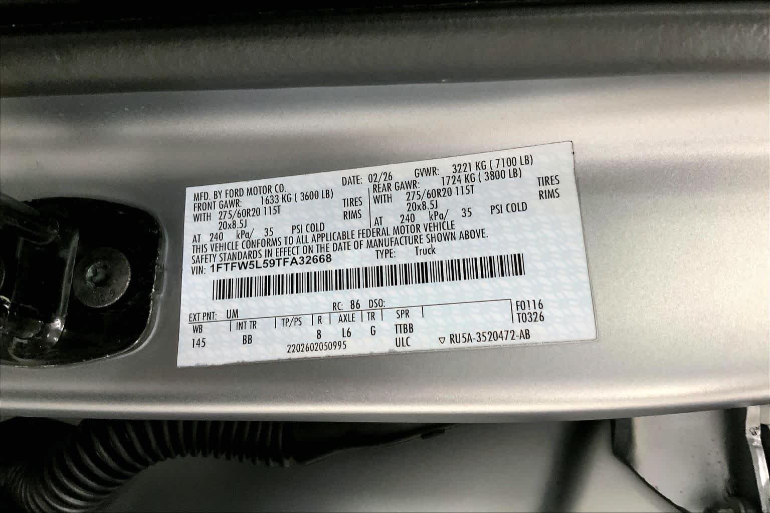 New 2026 Agate Black Metallic Ford Lariat® image 20