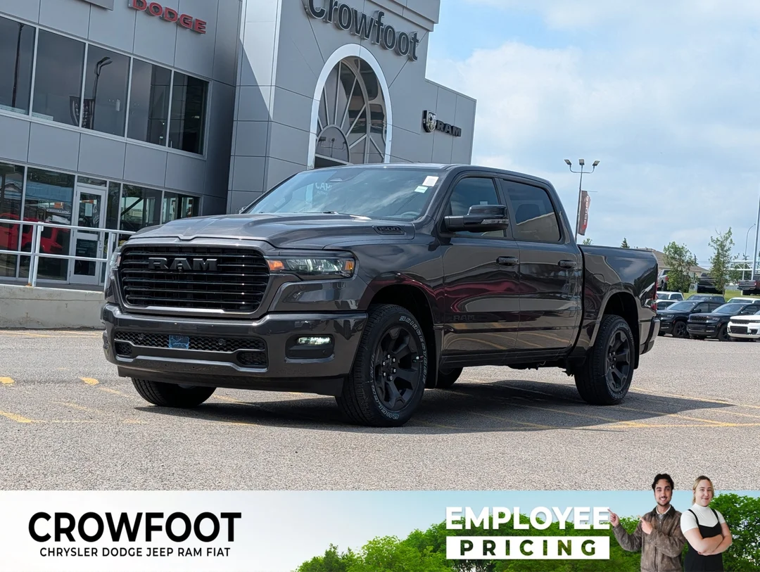 New 2026 Grey RAM Sport - - 3.0L Hurricane T-Turbo - Cloth/Vinyl Bucket Seats - Steel Standard Hood & More! image 1